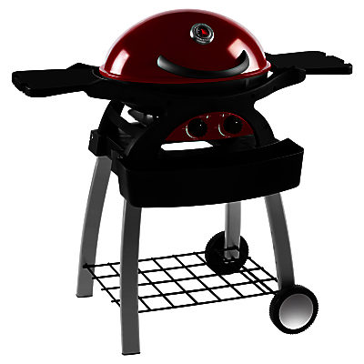 Leisuregrow Ziggy 2-Burner Gas Barbecue with Stand and Cover, Red Leisuregrow Ziggy 2-Burner Gas Barbecue with Stand and Cover, Red
